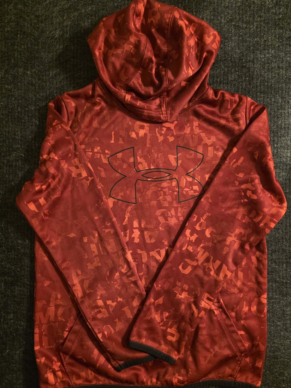 Under Armour Boy’s Red Hooded Performance Sweatshirt